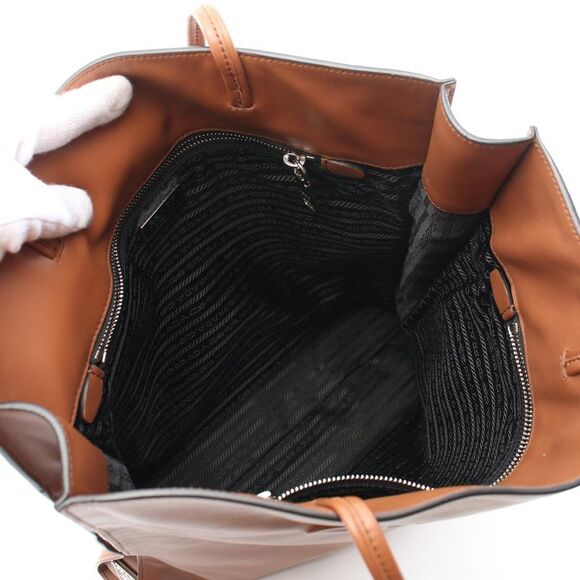 Prada Leather Triangle Logo Tote Bag - Picture 6 of 6